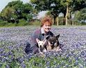 Llibby, Thor and Max in the Bluebonnets
